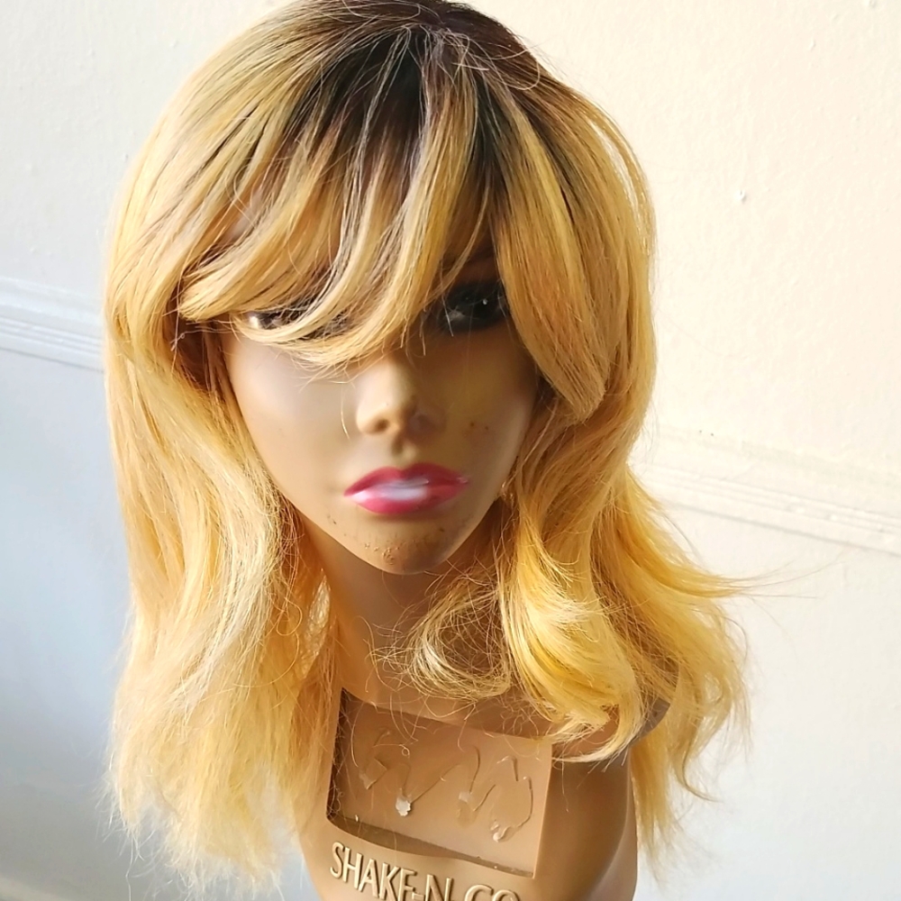 Used synthetic blind wig